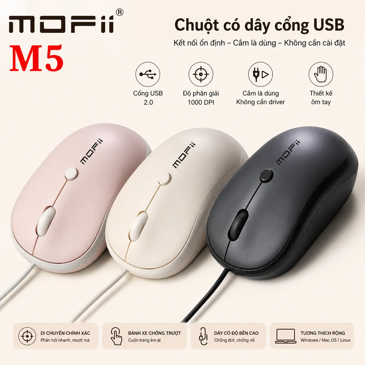 Chuột vi tính có dây MOFII M5
